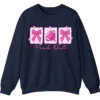 5.6 Pink Out Football Game Day Sweatshirt, Breast Cancer Awareness Cheerleading Pink Football Crewneck