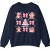 Pink Christmas Cottage Holiday Sweatshirt