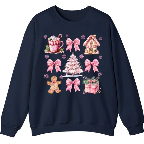 Pink Christmas Cottage Holiday Sweatshirt