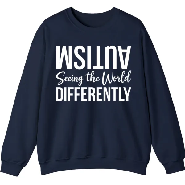 5.6 Seeing The World Differently Neurodiversity Sweatshirt, Minimalist Autism Acceptance Pullover