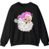 5.7 Sparkly Pink Disco Santa Claus Sweatshirt