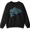 Patriotic Bass Fishing Crewneck Sweatshirt - USA Flag Fish Graphic