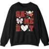 Baseball/Softball Mom Game Day Crewneck Sweatshirt - Cute Bow and Heart Graphic