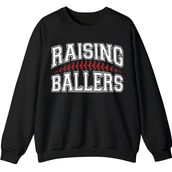Raising Ballers Sweatshirt, Baseball Mom Crewneck, Softball Game Day Pullover, Sports Parent Gift
