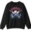 Distressed Baseball Mama Sweatshirt, Retro Game Day Crewneck, Checkered Softball Mom Pullover