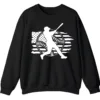 5.7 Baseball Player American Flag Crewneck Sweatshirt