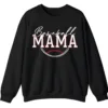 Baseball Mama Game Day Crewneck Sweatshirt for Women