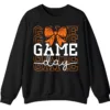 Basketball Bow Game Day Graphic Crewneck Sweatshirt