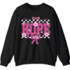 HOPE Breast Cancer Awareness Pink Ribbon Crewneck Sweatshirt