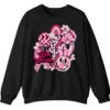 5.7 Retro Pink Warrior Leopard Smiley Face Awareness Crewneck
