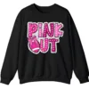 5.7 Pink Out Football Game Day Sweatshirt, Breast Cancer Awareness Cheerleading Pink Football Crewneck