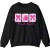 5.7 Pink Out Football Game Day Sweatshirt, Breast Cancer Awareness Cheerleading Pink Football Crewneck