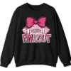 5.7 Pink Out Football Game Day Sweatshirt, Breast Cancer Awareness Cheerleading Pink Football Crewneck
