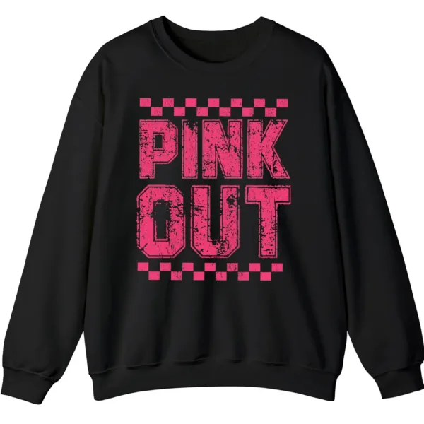 5.7 Pink Out Football Game Day Sweatshirt, Breast Cancer Awareness Cheerleading Pink Football Crewneck