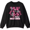 5.7 Pink Out Football Game Day Sweatshirt, Breast Cancer Awareness Cheerleading Pink Football Crewneck
