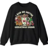 I Run On Coffee & Christmas Cheer Sweatshirt, Funny Holiday Cocoa Mug Cookie Shirt