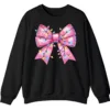 Pink Christmas Lights Bow Sweatshirt