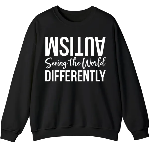 5.7 Seeing The World Differently Neurodiversity Sweatshirt, Minimalist Autism Acceptance Pullover