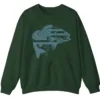Patriotic Bass Fishing Crewneck Sweatshirt - USA Flag Fish Graphic