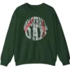 5.8 Baseball Game Day Distressed Typography Sweatshirt, Grunge Circle Dad Player Fan Crewneck