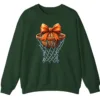 Game Day Basketball Lover Bow Crewneck Sweatshirt