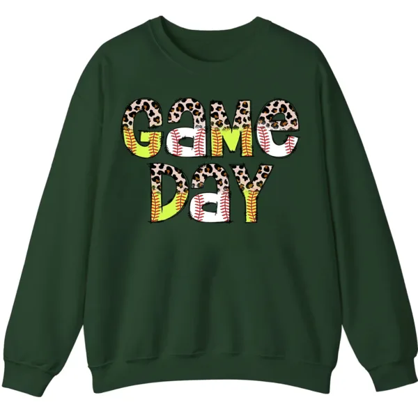 Baseball Game Day Graphic Crewneck Sweatshirt