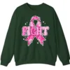 FIGHT Breast Cancer Warrior Pink Ribbon Crewneck Sweatshirt
