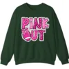 5.8 Pink Out Football Game Day Sweatshirt, Breast Cancer Awareness Cheerleading Pink Football Crewneck