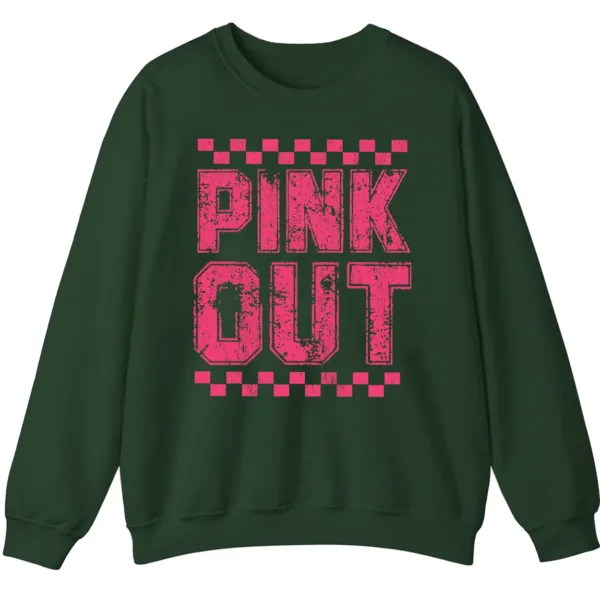 5.8 Pink Out Football Game Day Sweatshirt, Breast Cancer Awareness Cheerleading Pink Football Crewneck