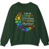 5.8 "You Won't Have To Face Them Alone" Autism Sister Sweatshirt, Rainbow Feather Support Gift