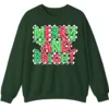 Merry And Bright Checkerboard Christmas Sweatshirt