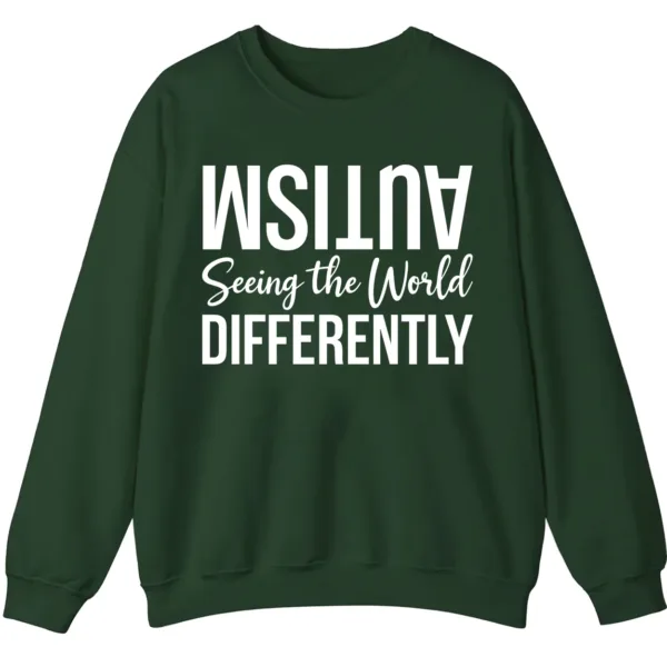 5.8 Seeing The World Differently Neurodiversity Sweatshirt, Minimalist Autism Acceptance Pullover