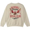 6.1 Baseball Grandma Social Club Sweatshirt, Funny Game Day Crewneck, Sports Grandparent Gift, Hey Batter Batter Swing Pullover