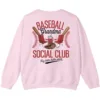 6.2 Baseball Grandma Social Club Sweatshirt, Funny Game Day Crewneck, Sports Grandparent Gift, Hey Batter Batter Swing Pullover