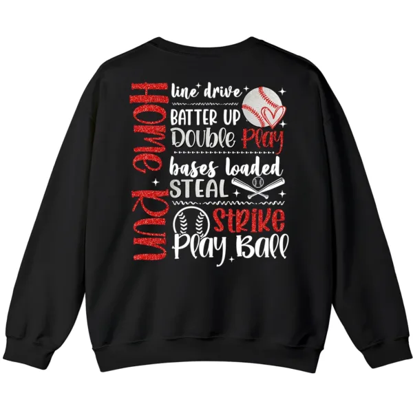 Baseball Home Run Sayings Sweatshirt, Softball Game Day Player Shirt, Bases Loaded Strike Crewneck