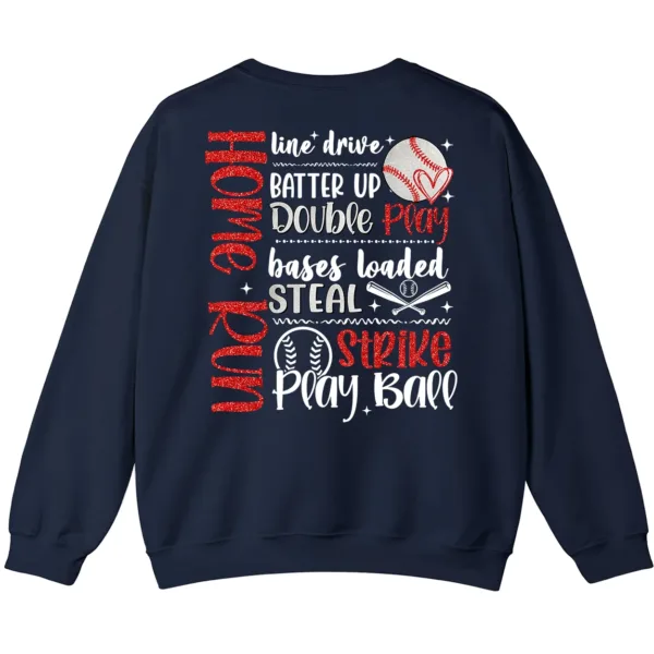 Baseball Home Run Sayings Sweatshirt, Softball Game Day Player Shirt, Bases Loaded Strike Crewneck