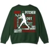 Baseball Terms Word Cloud Sweatshirt, Player Game Day Pullover, Grand Slam Pitcher Catcher Fan Crewneck