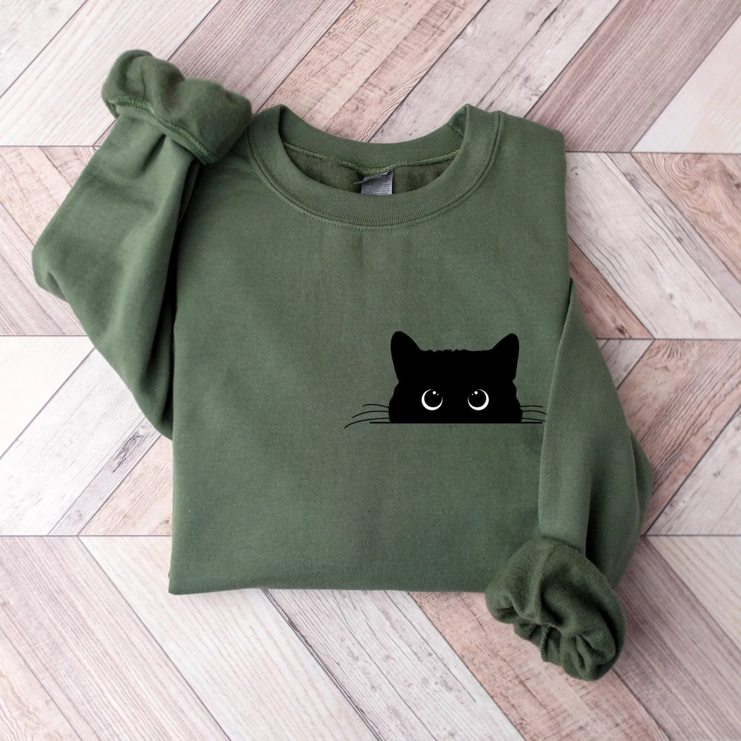 Cute Black Cat Halloween Sweatshirt