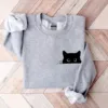 Cute Black Cat Halloween Sweatshirt