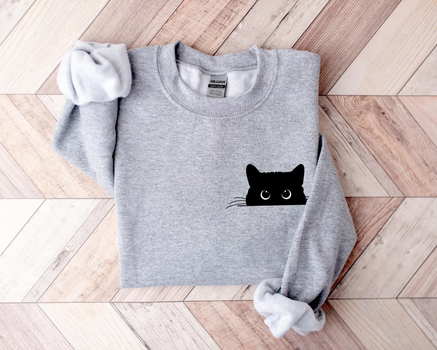 Cute Black Cat Halloween Sweatshirt