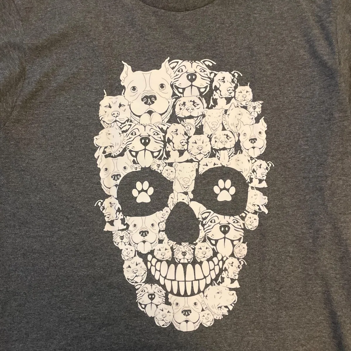 Pitbull Skull Halloween T-Shirt