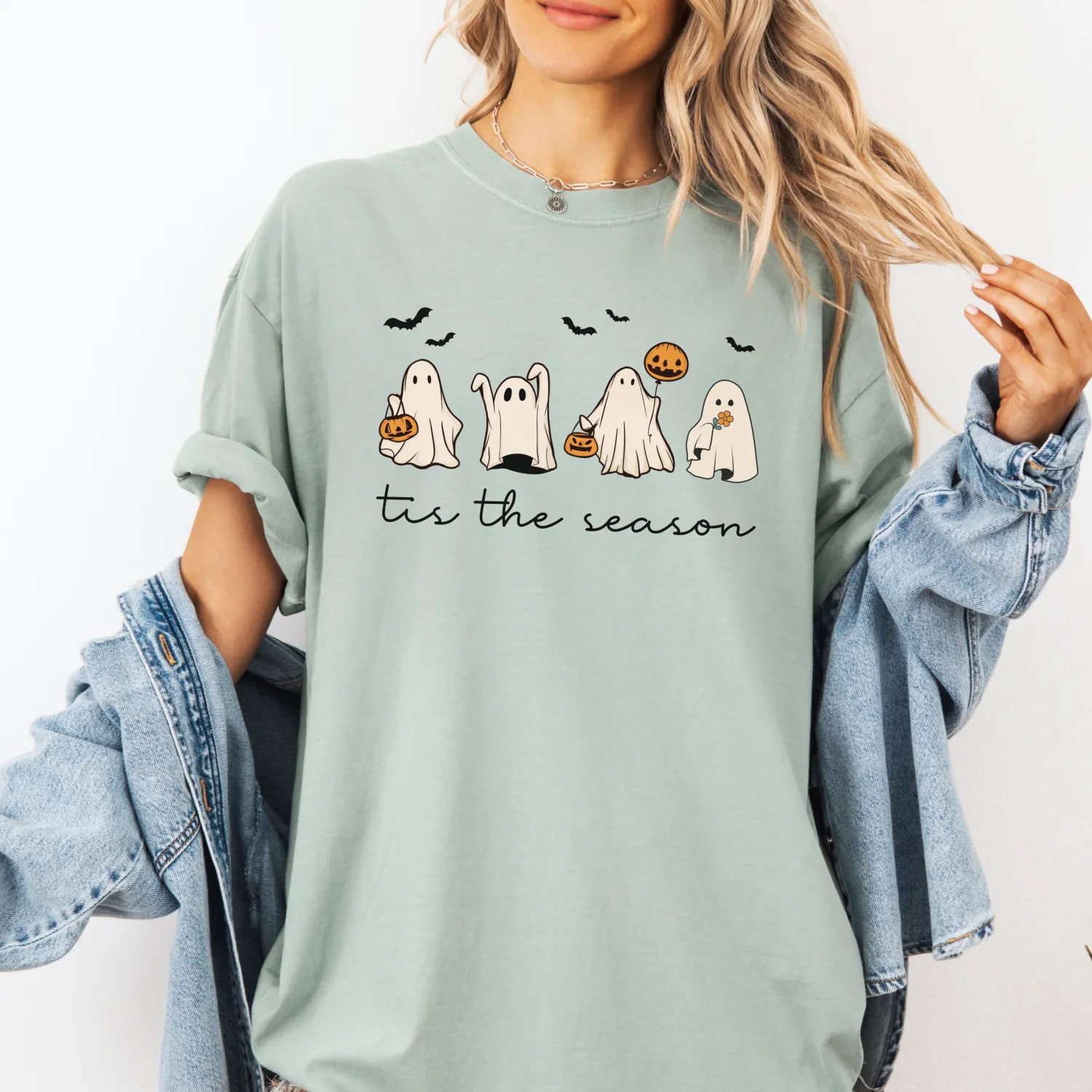 Tis The Season Retro Ghost Halloween T-Shirt