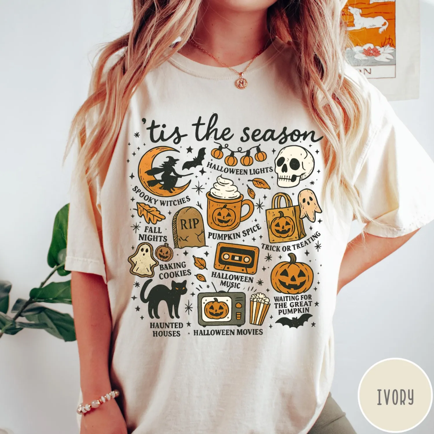 Tis The Season Vintage Pumpkin Witch Halloween T-Shirt Tis The Season Vintage Pumpkin Witch Halloween T-Shirt