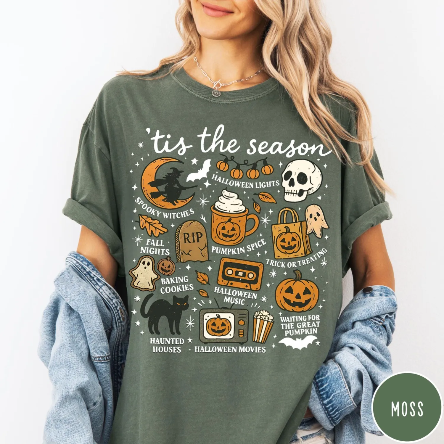 Tis The Season Vintage Pumpkin Witch Halloween T-Shirt Tis The Season Vintage Pumpkin Witch Halloween T-Shirt