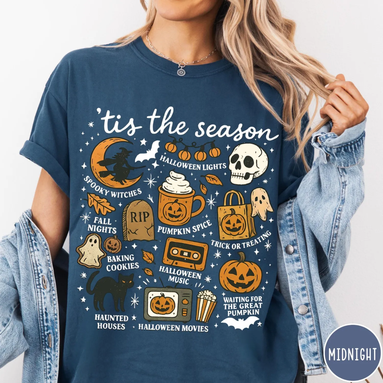 Tis The Season Vintage Pumpkin Witch Halloween T-Shirt Tis The Season Vintage Pumpkin Witch Halloween T-Shirt