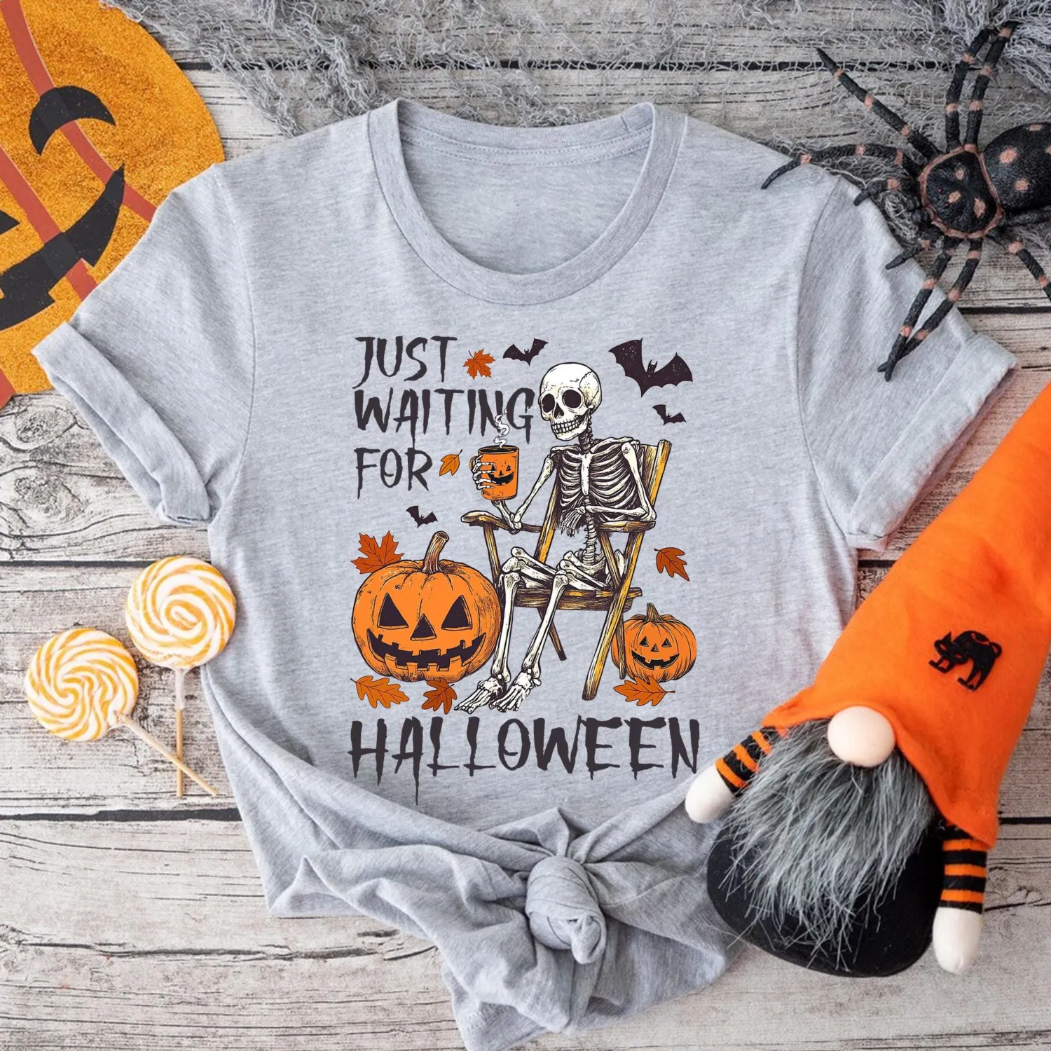 Skeleton Halloween Sweatshirt: Funny Pumpkin Crewneck Skeleton Halloween: Funny Pumpkin T-shirt