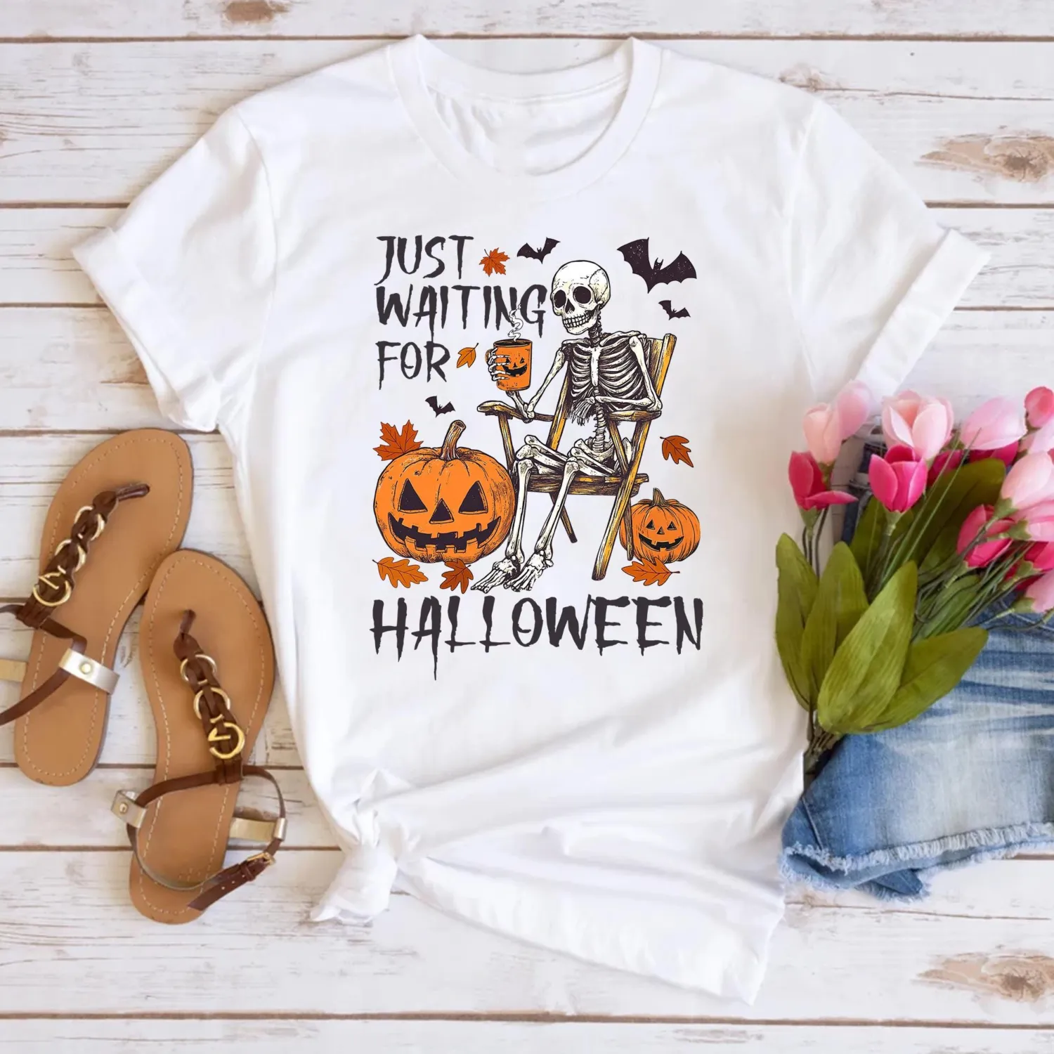 Skeleton Halloween Sweatshirt: Funny Pumpkin Crewneck Skeleton Halloween: Funny Pumpkin T-shirt
