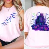 Retro Flying Bats Haunted House Halloween T-Shirt Retro Flying Bats Haunted House Halloween T-Shirt