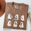 Halloween Bookshelf Ghost Reader T-shirt