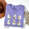 Halloween Bookshelf Ghost Reader T-shirt
